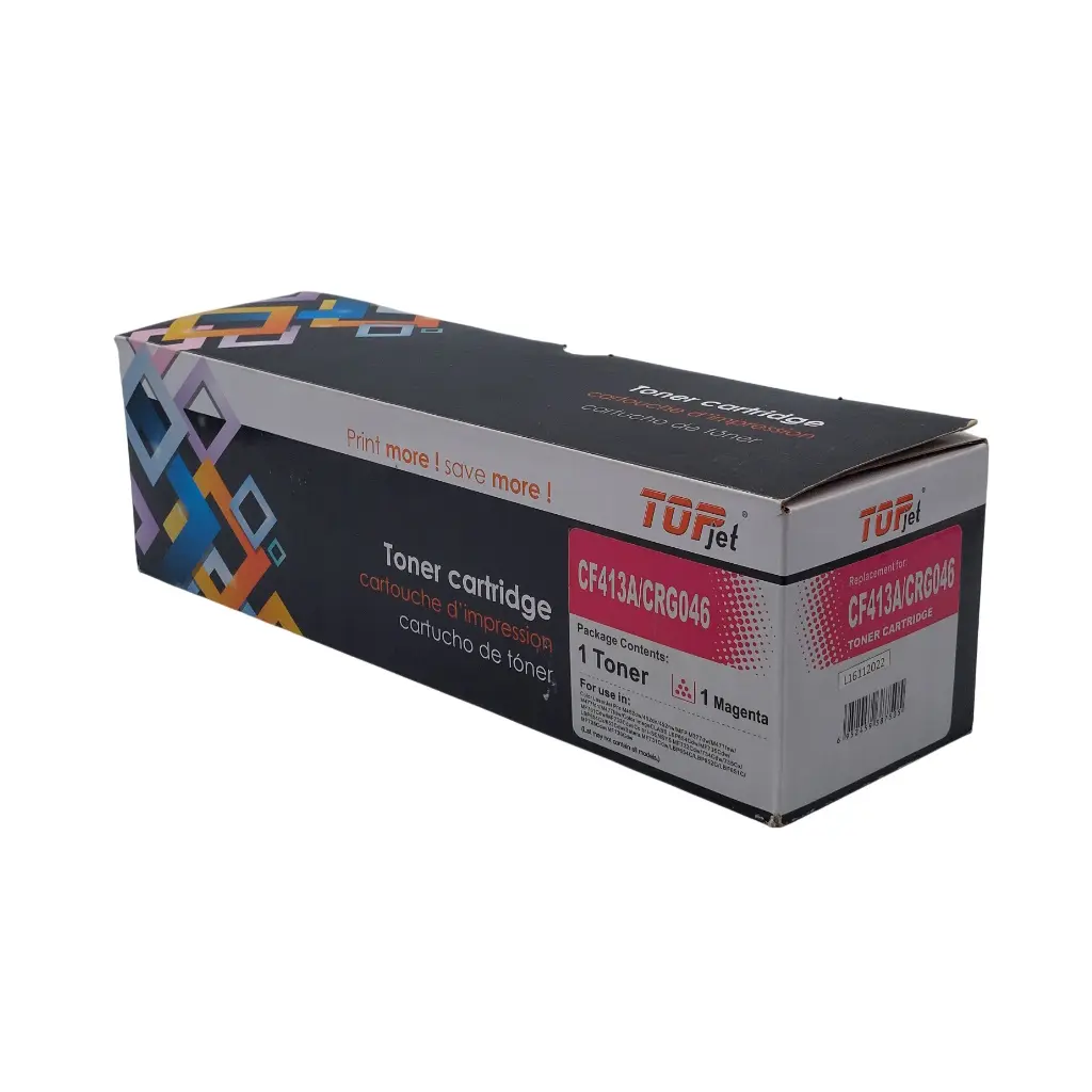 CARTUCHO DE TONER MAGENTA HP CF413A 410A PRO SERIE M452 LJ M477 CANON CRG046 MF731 MF732 MF733 MF735 LBP 654 653 734 TOPJET