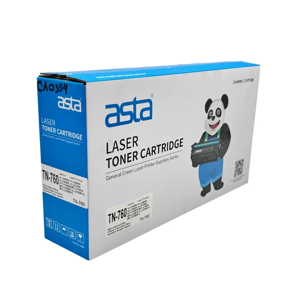 CARTUCHO TONER COMPATIBLE ASTA BROTHER TN730 TN760 HL-L2350DW, HL-L2390DW, HL-L2395DW, HL-L2370DW, DCP-L2550DW, MFC-L2710DW, MFC-L2750DW, HL-L2370DW XL, MFC-L2750DW XL.