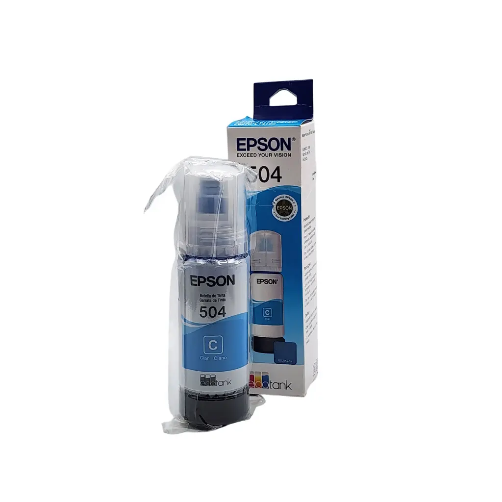TINTA EPSON T504 L4150 L4160 L6161 L6171 L611 CIAN 70ML ORIGINAL