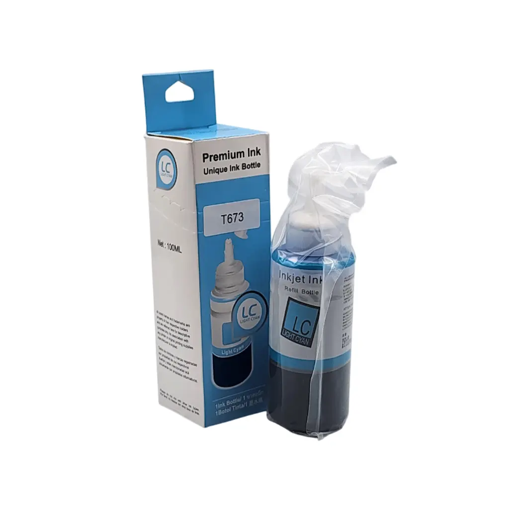 TINTA EPSON T673 L800 L805 L810 L850 PREMIUN INK CIAN CLARO 100ML