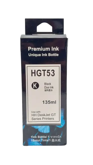 TINTA HP GT 53 XL NEGRA INK TANK 319 410 419 SMART TANK 500 502 508 511 514 515 518 519 530 531 532 PREMIUN INK 135ML