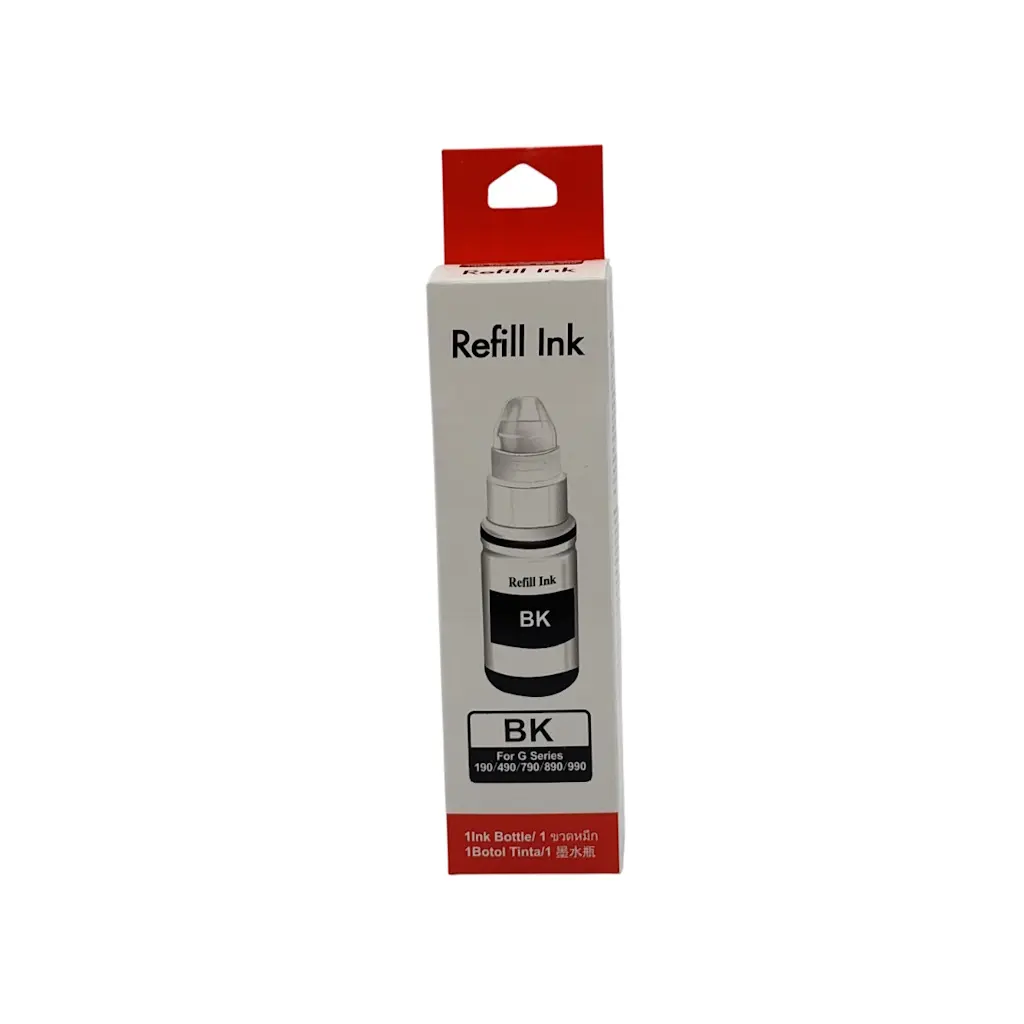 TINTA NEGRA CANON GI-190 GI-490 GI-790 GI-890 GI-990 G1800 G2800 G3800 G1000 G2000 G1100 G2900 G3900 100ML GENERIC