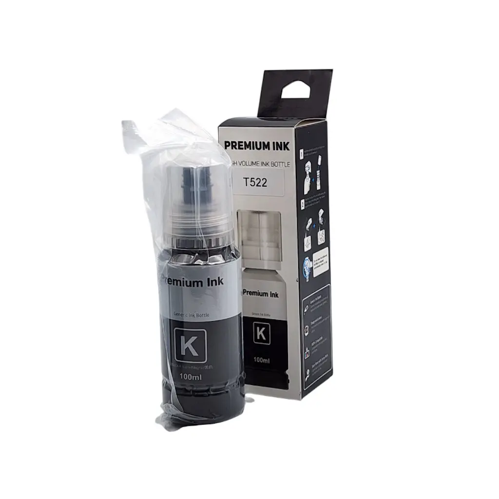 TINTA PREMIUN INK NEGRO EPSON T522 ET-2720 ET-2800 ET-2803 ET-4800 ET-4700 100ML