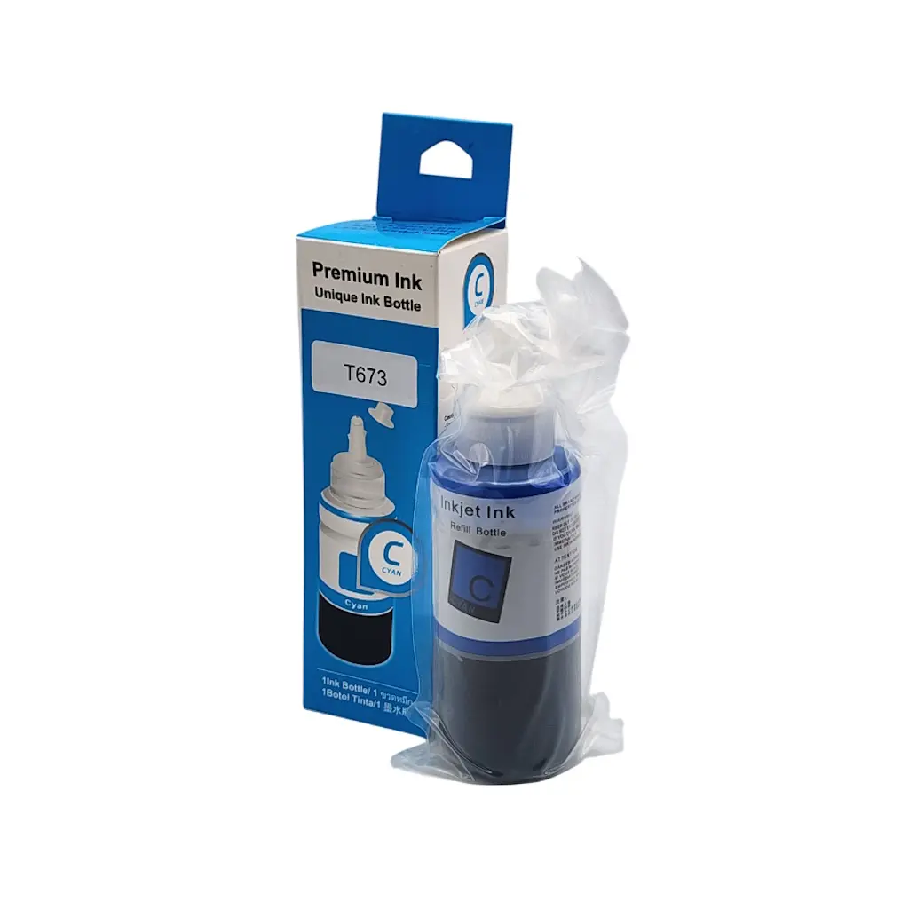 [TI0042] TINTA EPSON T673 L800 L805 L810 L850 PREMIUN INK CIAN 100ML