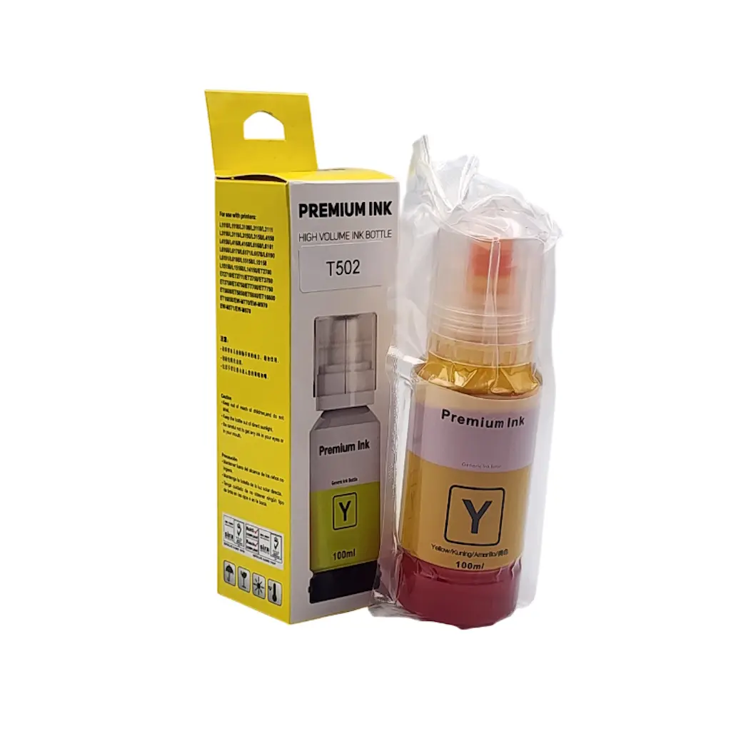 [TI0039] TINTA PREMIUN INK AMARILLO EPSON T502 ET2700 2750 3700 3750 4750 4760 3760 3710 ST2000 3000 4000 100ML