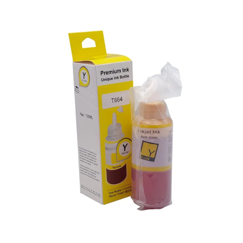[TI0019] TINTA PREMIUN INK AMARILLO EPSON T664 L110 L120 L121 L200 L210 L220 L300 L310 L350 L355 L365 L375 L380 ET2500 100ML