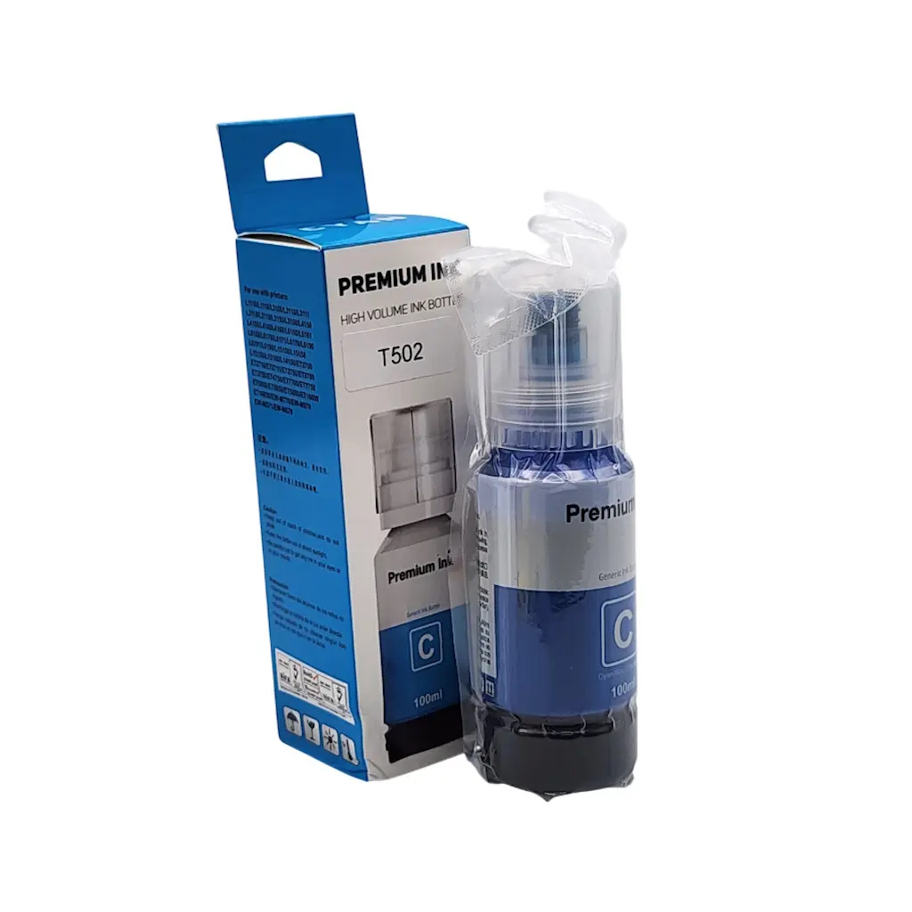 [TI0037] TINTA PREMIUN INK CYAN EPSON T502 ET2700 2750 3700 3750 4750 4760 3760 3710 ST2000 3000 4000 100ML